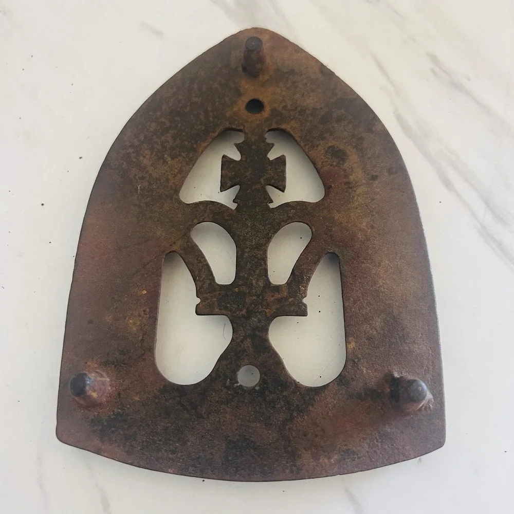 Antique Cast Iron Sad Iron Trivet Colebrookdale Iron Co Potstown PA USA BxUU